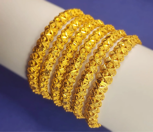 Golden Harmony Layered Festive Bangles