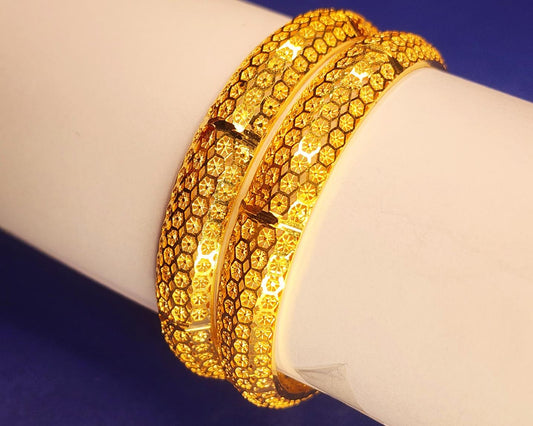 Golden Honeycomb Festive Bangles