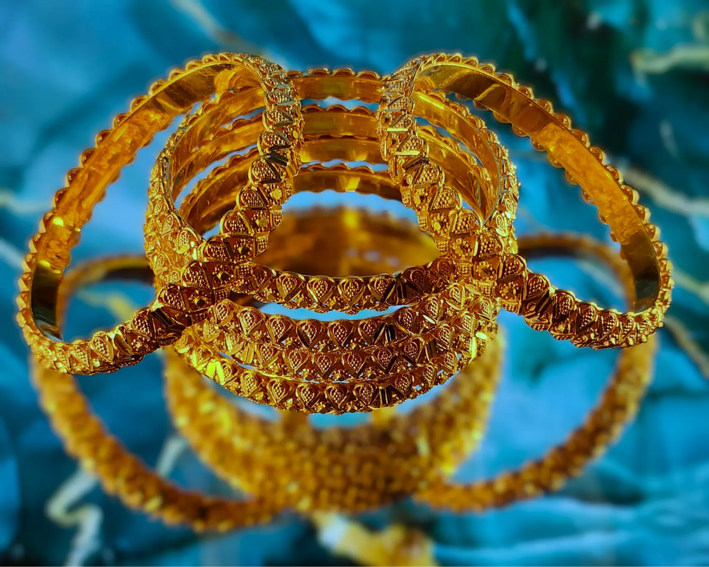 Golden Harmony Layered Festive Bangles