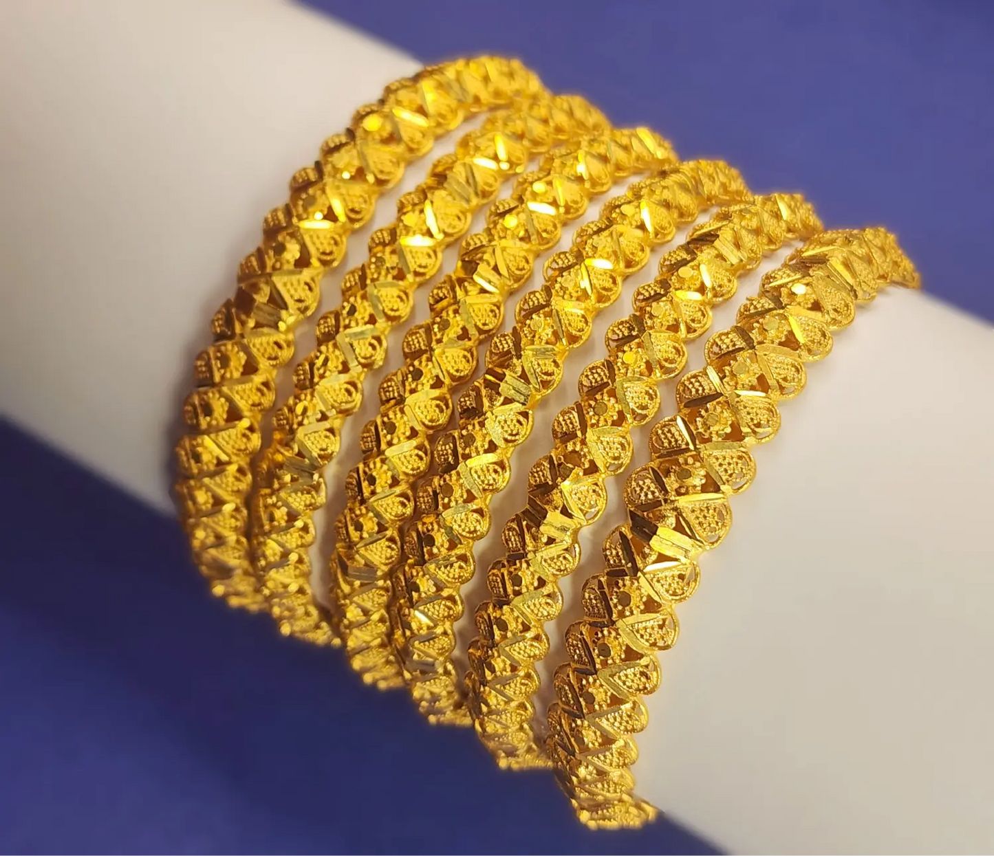 Golden Harmony Layered Festive Bangles
