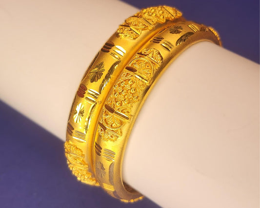 Golden Regal Festive Bangles - AlifJewelz