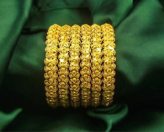 Golden Harmony Layered Festive Bangles