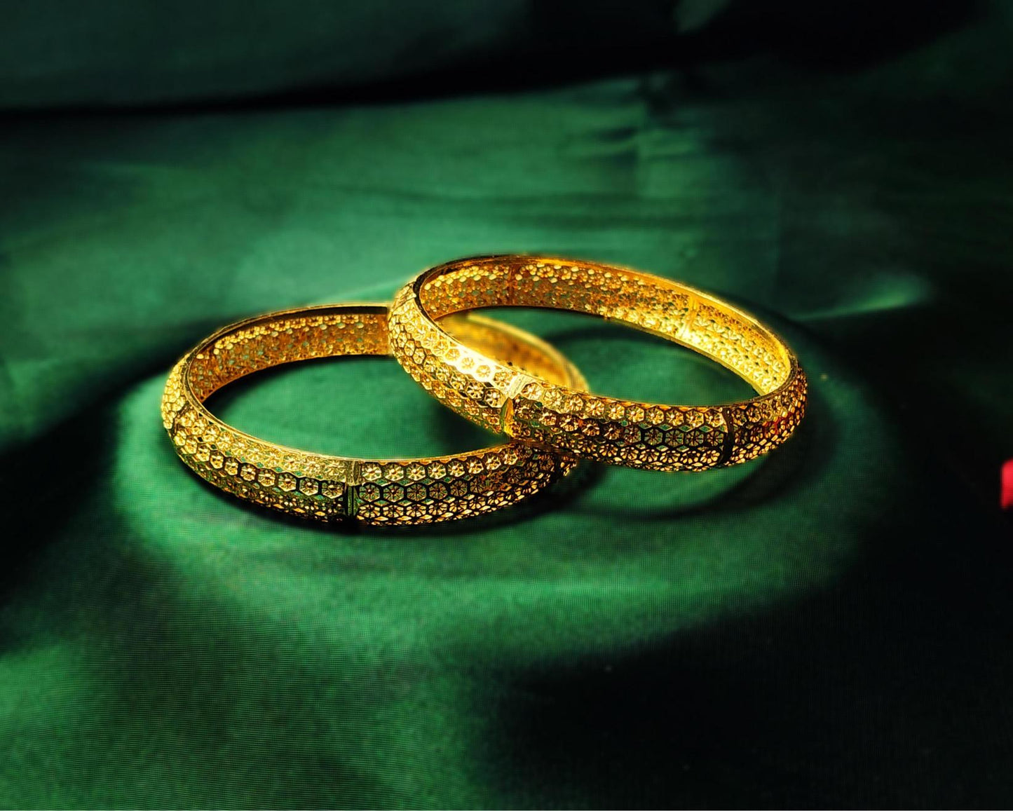 Golden Honeycomb Festive Bangles